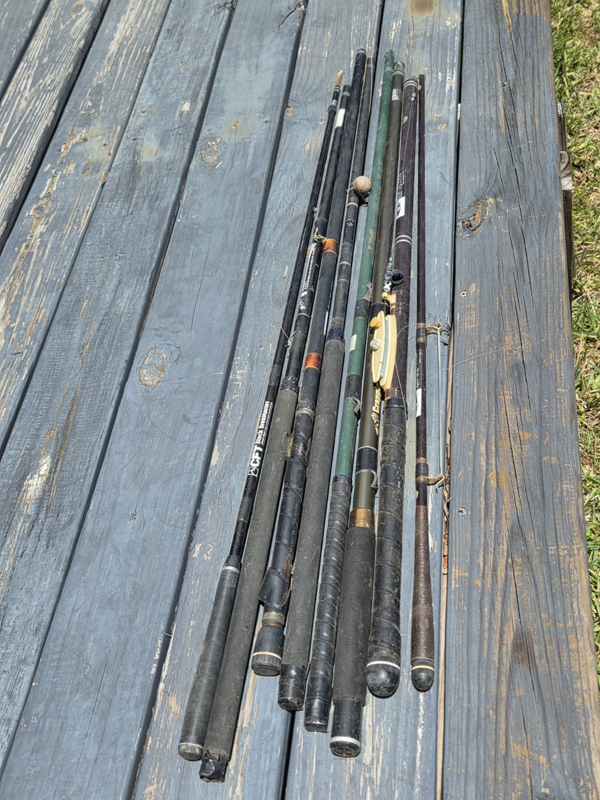 Vtg Telescopic Fishing Poles Lot Of 8 Varied Condition Lew’s, Cadillac, CFT
