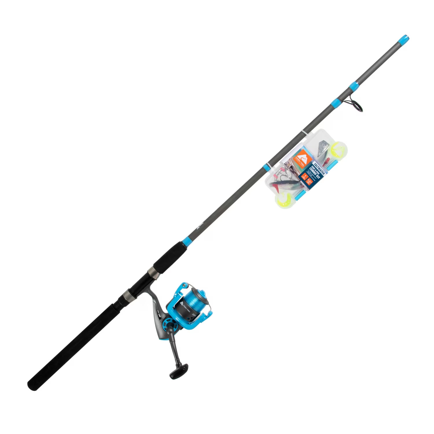 Ozark Trail 7′ Surf Fishing Rod and Reel Combo with Stainless Steel Guides and P