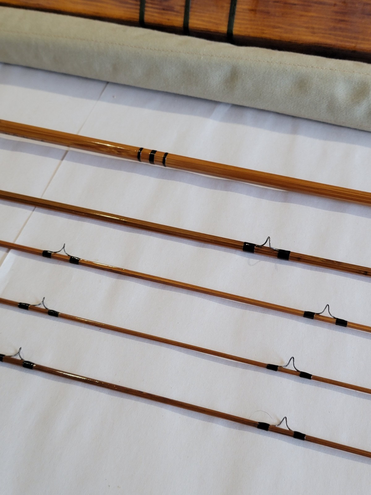 Heddon #17 “Black Beauty”, 7’6″, 3/3, 1 3/4F, 4/5wt Bamboo Fly Rod