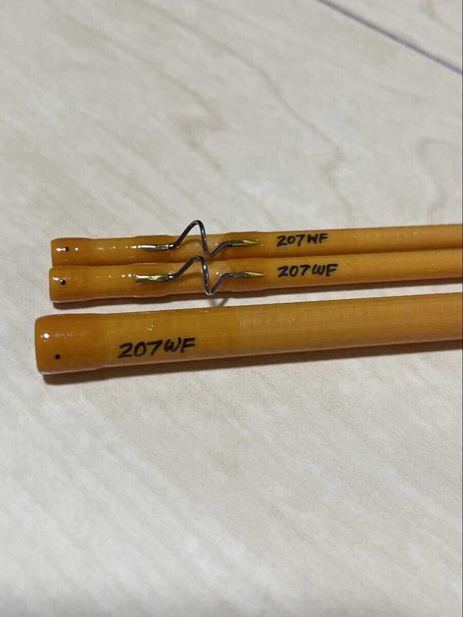 Mario Wojnicki 207P4-WF 3pc 2tip 6’9 #4 glass rod, fully original