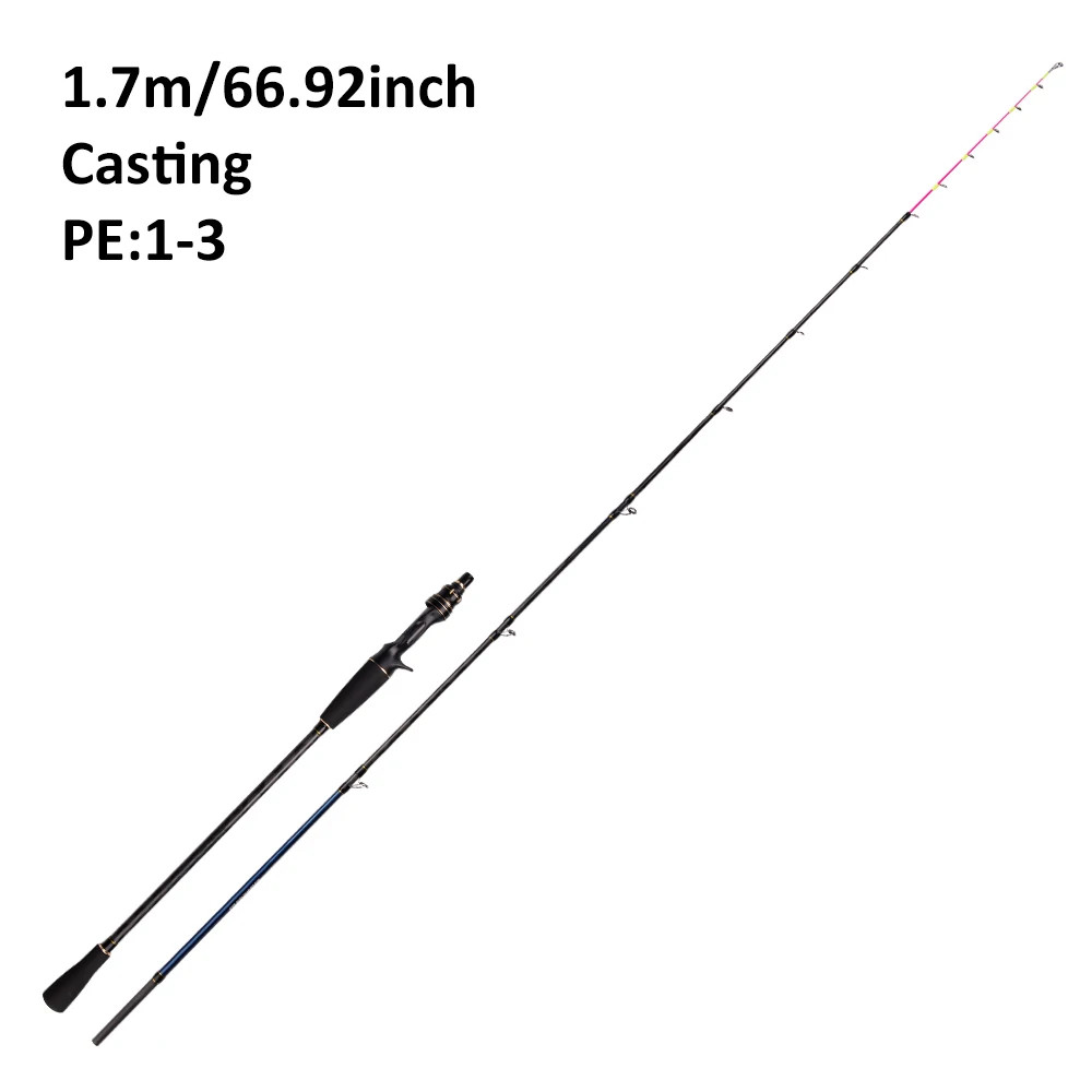 Casting Jigging Rod 1.7M 1.75M Hard Power Jigging Rod Powerful Titanium Tip Rod