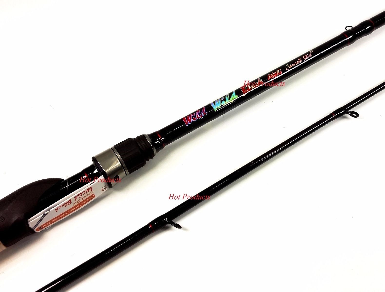 COLLAPSIBLE 2PC Carrot Stix SPINNING 6′ 7″ MH Wild Black Microwave Fishing Rod