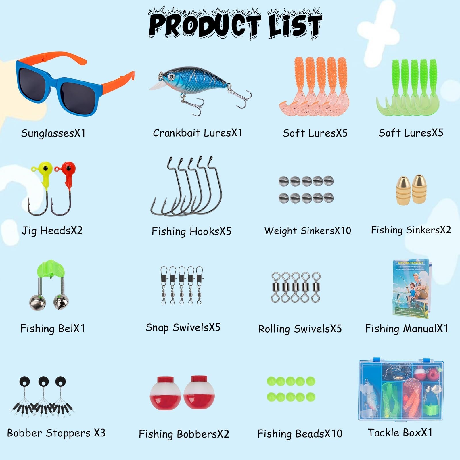 Kids Fishing Pole Set, Telescopic Fishing Rod Reel Combo Kids Starter Kit wit…