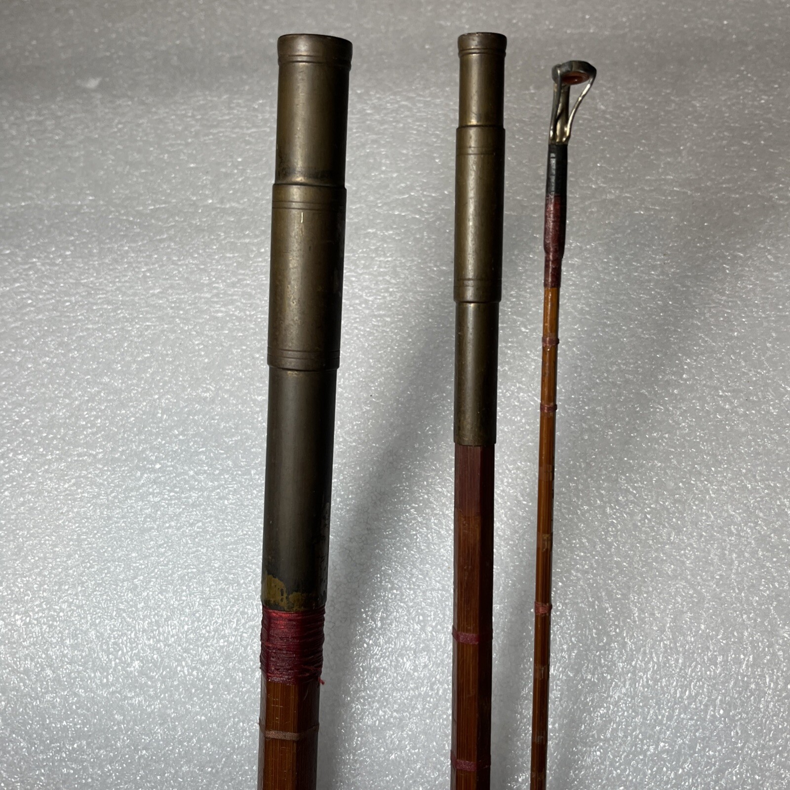 Vintage Noris Original 0211 Wood Fishing Pole 3 Sections 5’ Each Total 14’ 7”