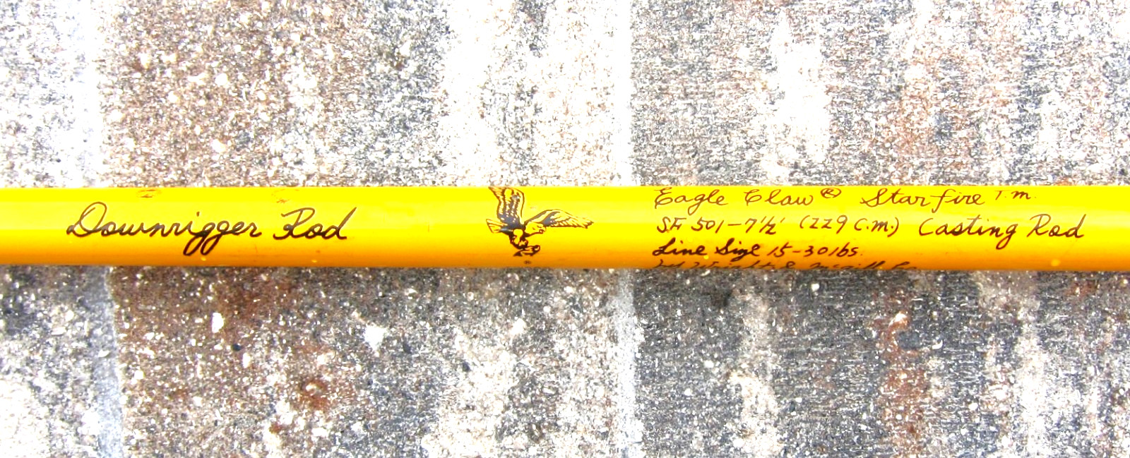 Vintage Eagle Claw Starfire SF501 2-Piece Live-Bait Rod: 7’6”; 15-30lb – USED!!!