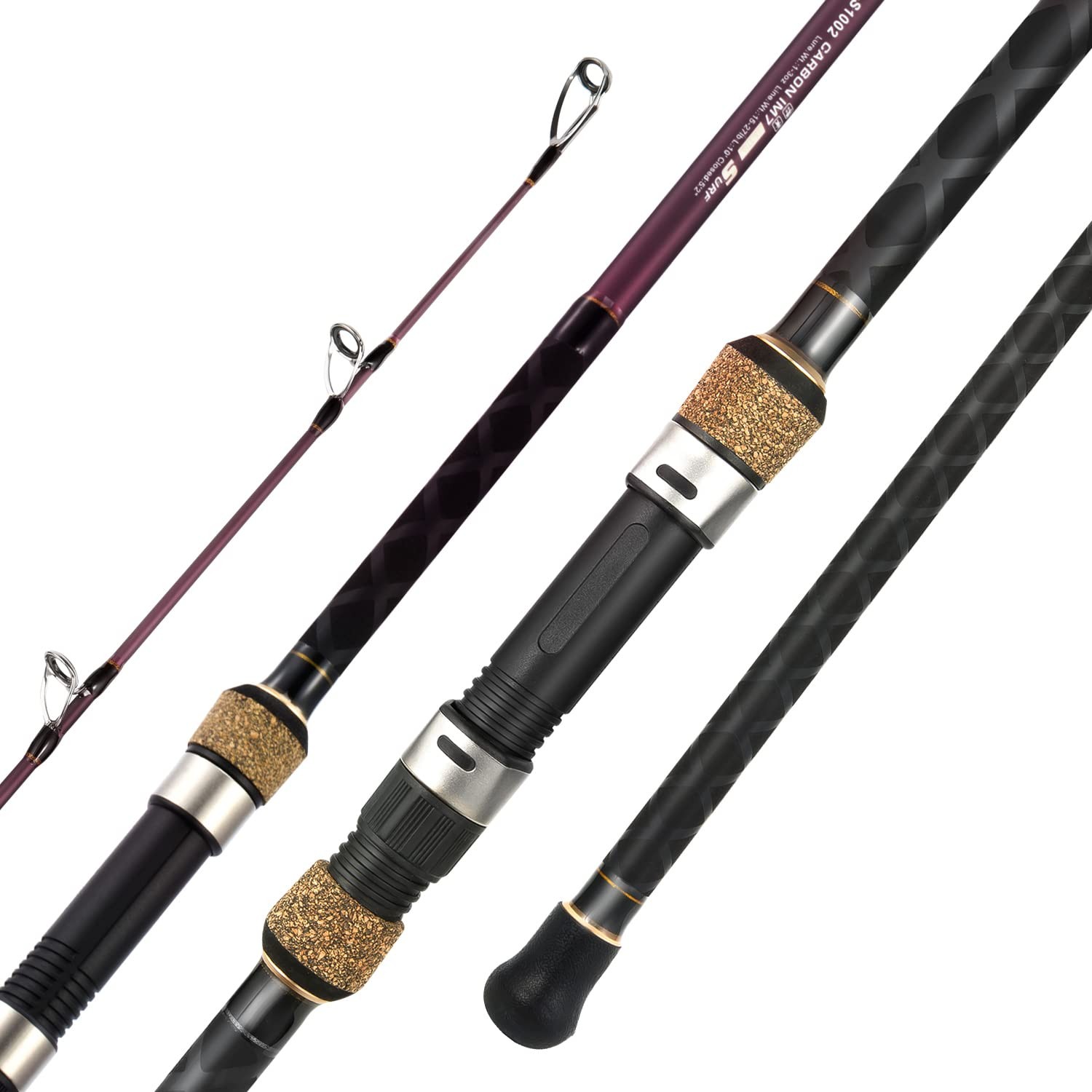Berrypro Surf Fishing Rod Carbon Fiber Travel Fishing Rod 9 Feet /10 Feet /12