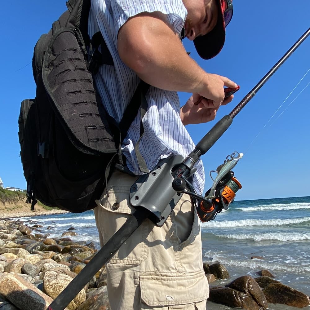 Pine 9 Jettyhawk Fishing Rod Hip Holster Hands-Free Quick-Draw Holder Fits