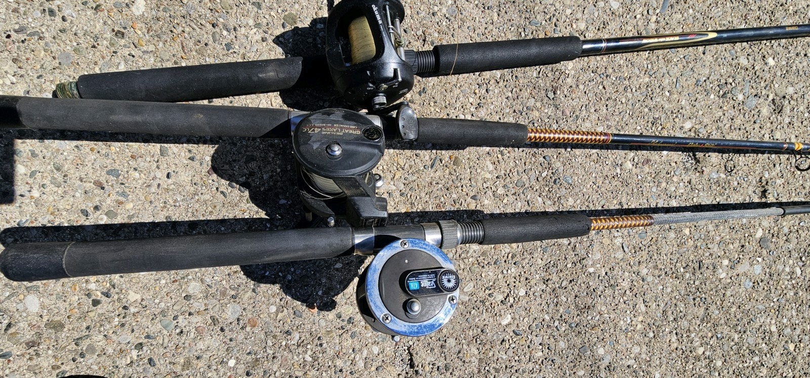 Down rigger Fishing Rods And Reels 4 Ugly Sticks 1 DAIWA Rod 1Browning Rod