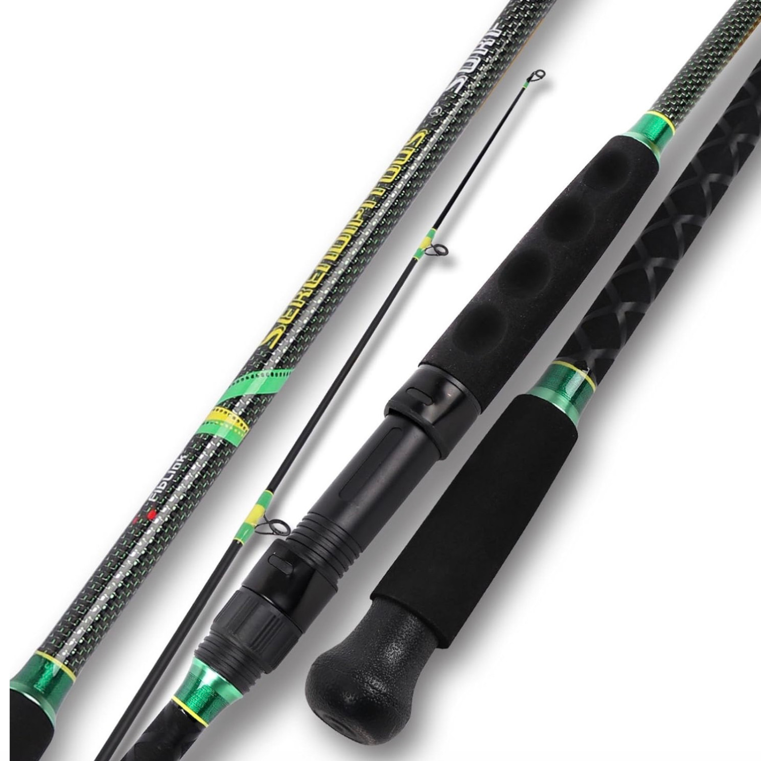 Fiblink 9FT 2-Piece Spinning Rod Saltwater Surf Fishing Carbon Fiber