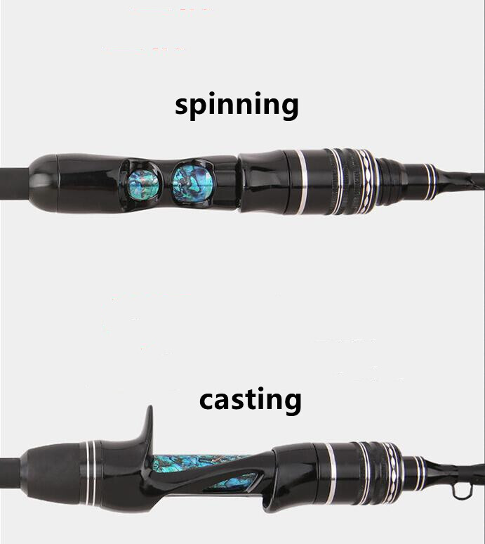 Casting Spinning Fishing Rods 5.5 ft 6 ft Carbon Fiber Rod 2 Section Travel Pole