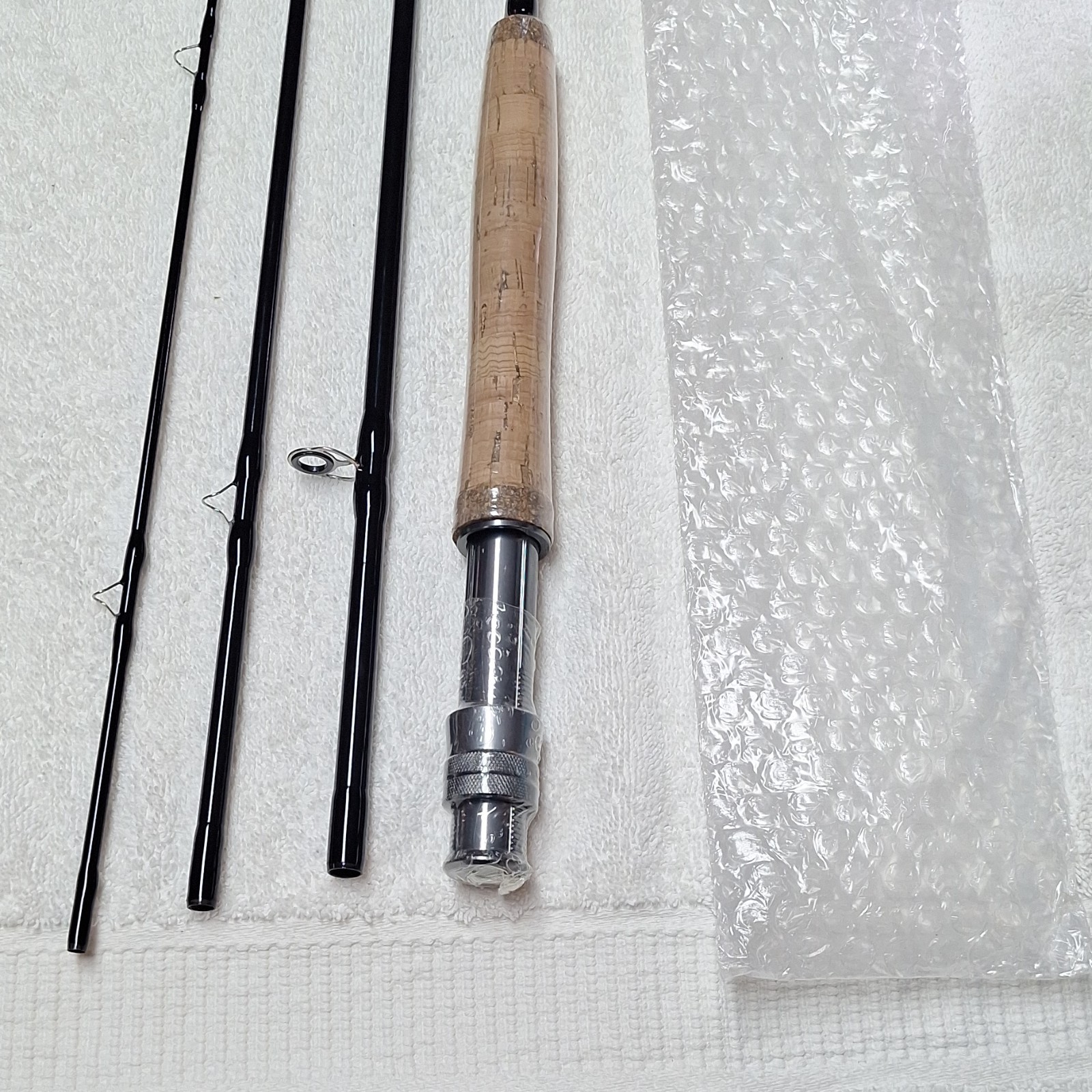 Premium Fishing Rod 4-Section 9′ , 5/6wt Black Carbon Fiber Graphite Fly Rod