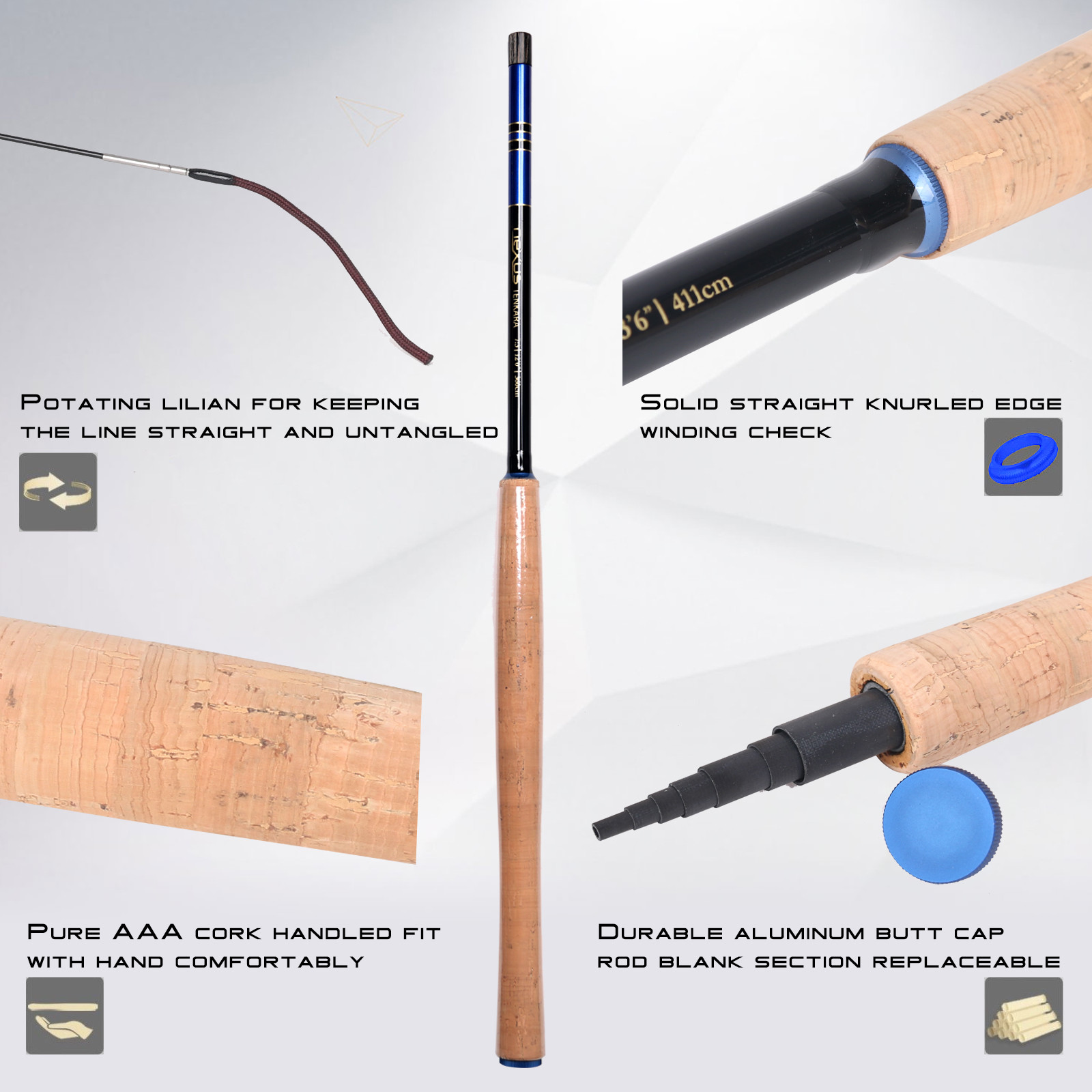 Nexus Tenkara Fishing Rod 7:3 Action 12’/13’/14’7”/13’6” Telescopic Pole