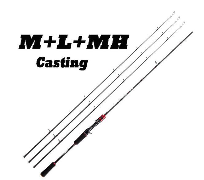 Fishing Rod 1.68M 1.8M Carbon Spinning/Casting Rod Trout Lure Travel Pole M/L/MH