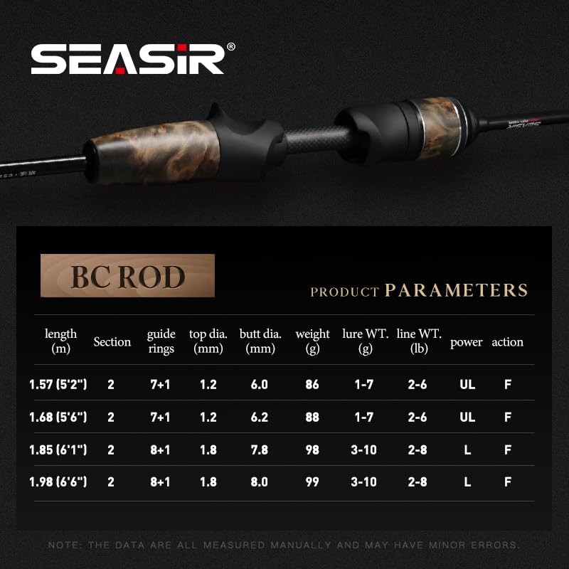 Seasir Stream Fishing Rod Ultralight Spinning Rod Travel Bait Casting Rod 2