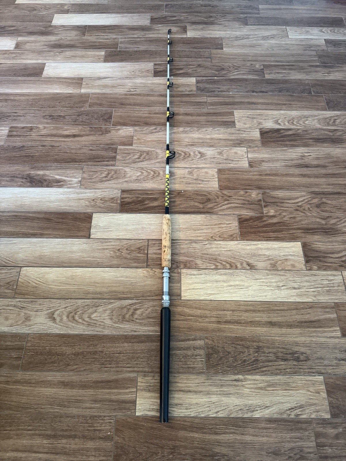Vintage Custom Big Game Fishing Rod With Fuji Triple Foot Guides Penn Fenwick