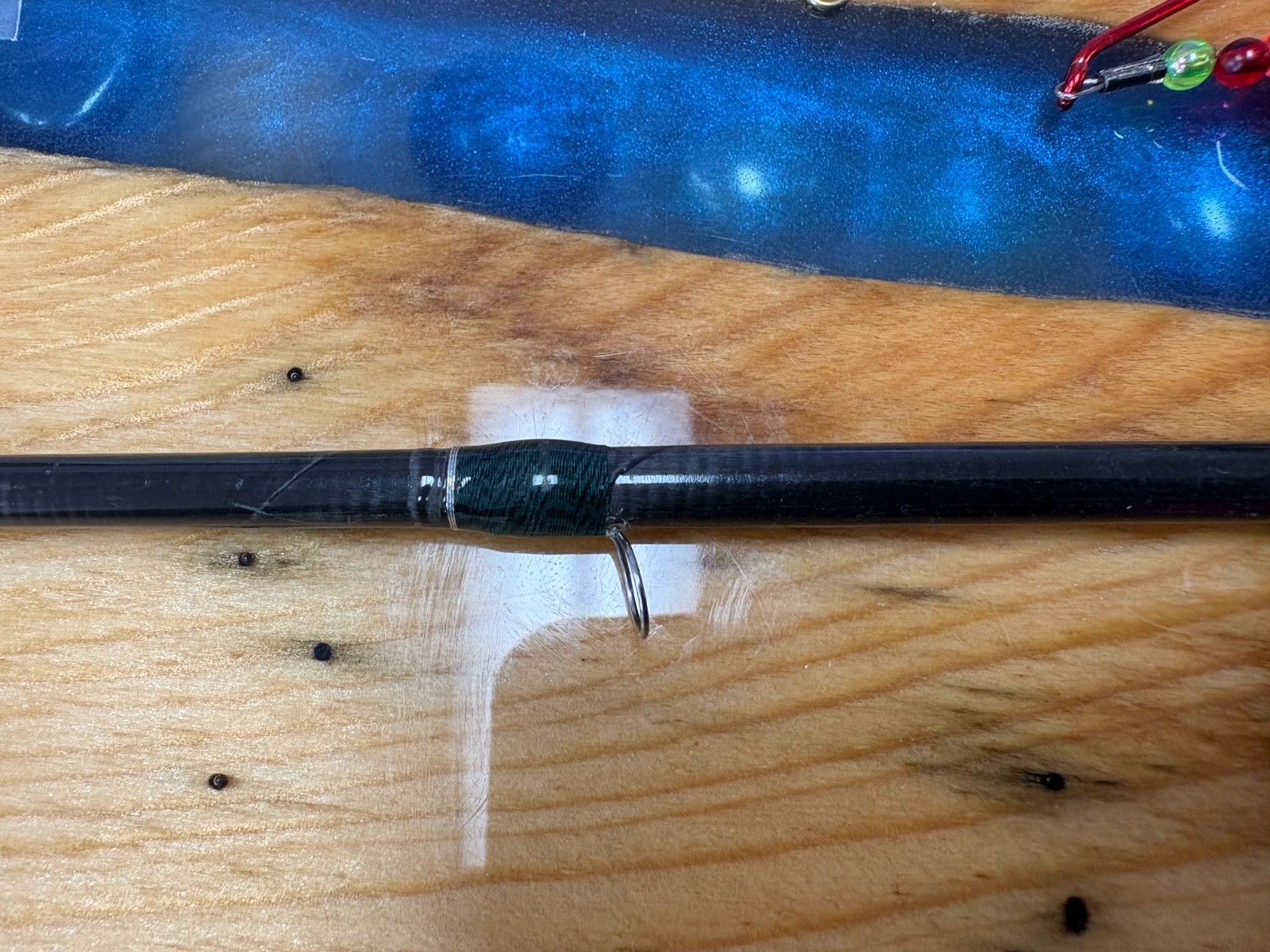 OSLER CUSTOM RODS MADE BY JAY OLSER -ABALONE SHELL INLAY-($849 NEW)