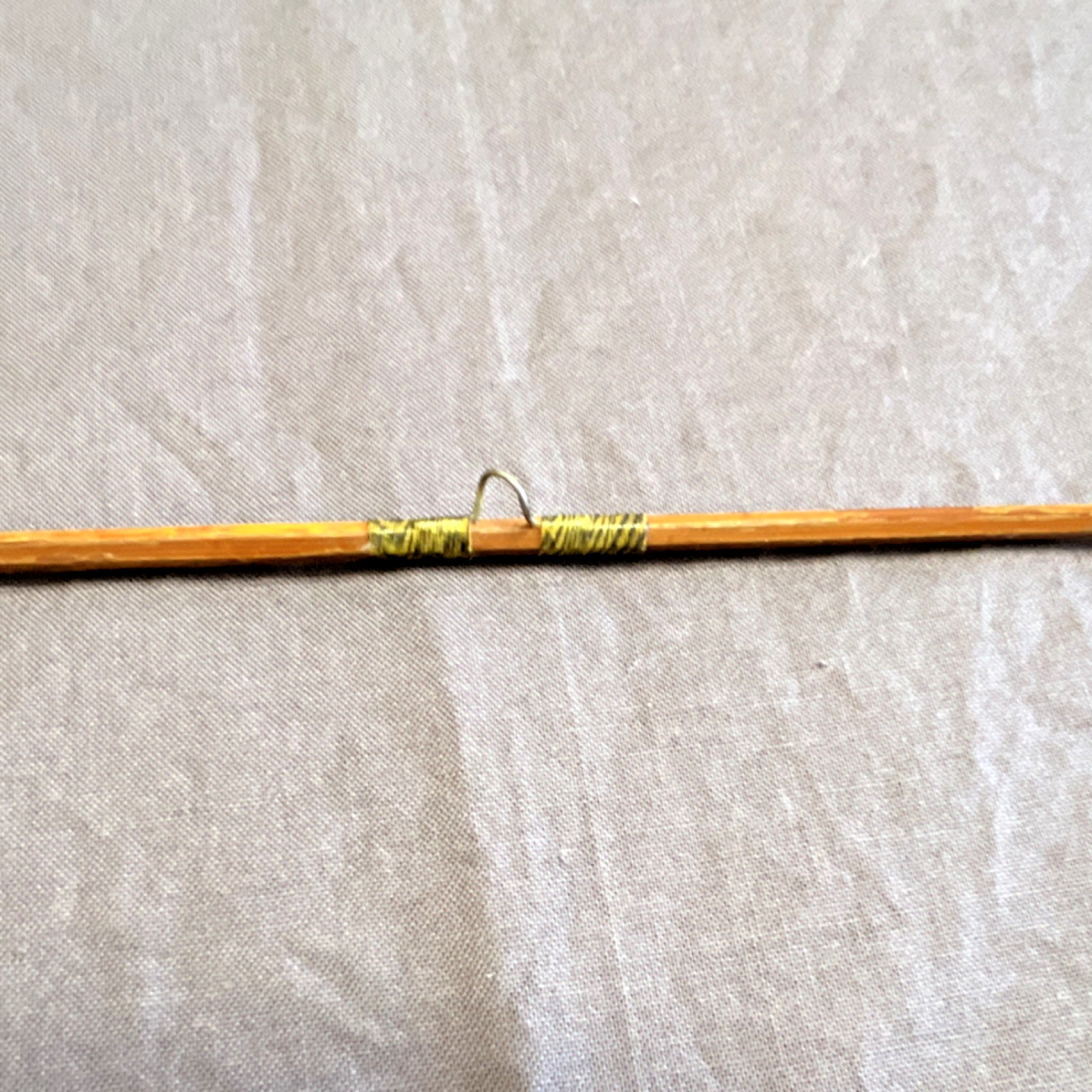 Bamboo Fly Fishing Rod 9ft 3pc Cork Handle Metal Ferrules Vintage