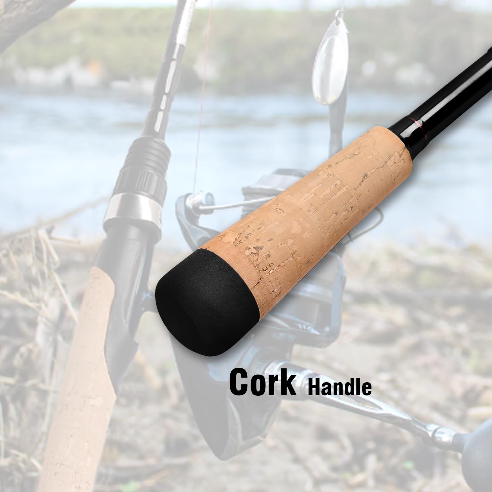 Fiblink 4 Pieces Travel Spinning Rod Medium Carbon Spinning Fishing Rod Porta