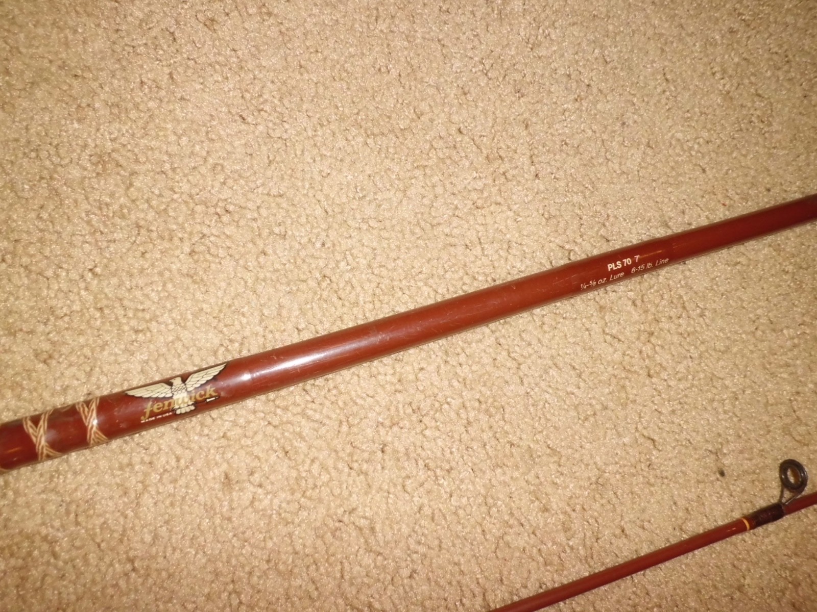 Vintage FENWICK PLS 70 Spinning 7′ Rod made in USA- 6-15 lb test