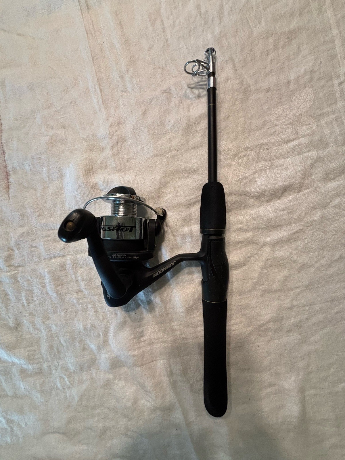 ORIGINAL Johnson Slingshot 50” Retractable Telescoping Fishing Pole Rod & Reel