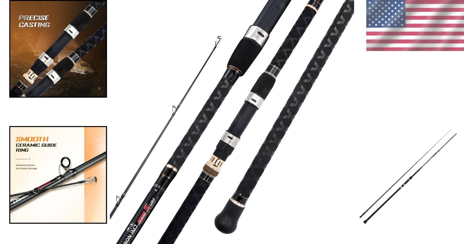 High-Performance 10ft Surf Spinning Fishing Rod – Fast Action Graphite Design