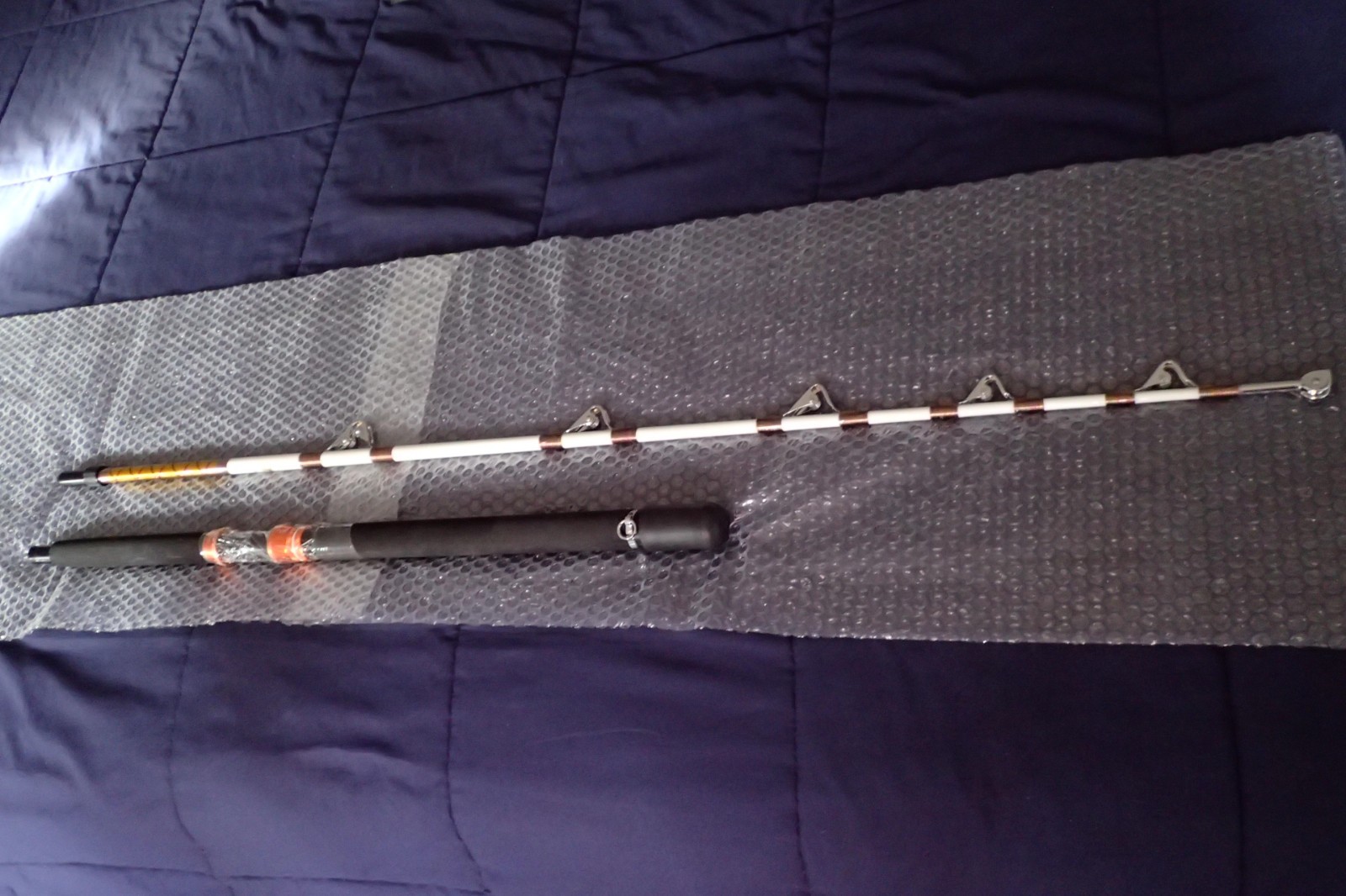 MBLM 180 Heavy-Duty Trolling Boat Saltwater Fishing Rod 80-120 lb w/ safety ring