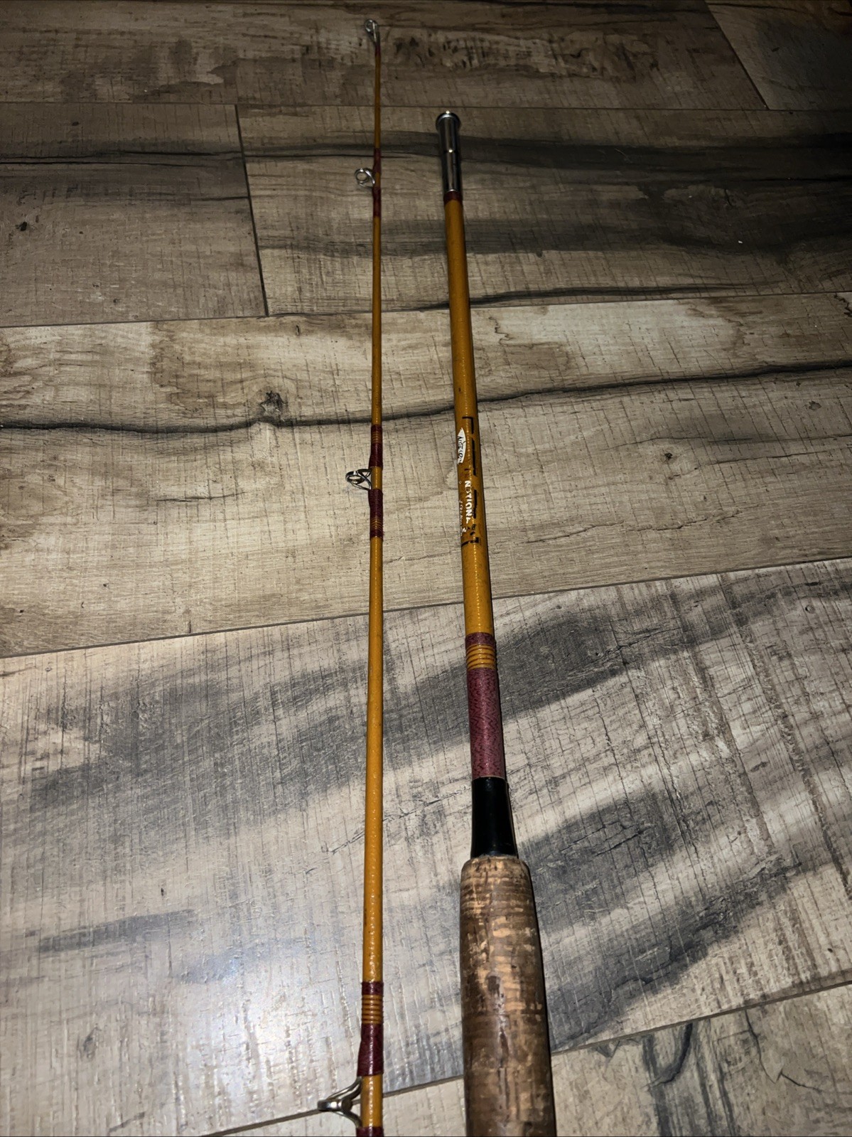 National Fiberglass Company 6’ 6” 2pc Fishing Rod Vintage BaitCasting