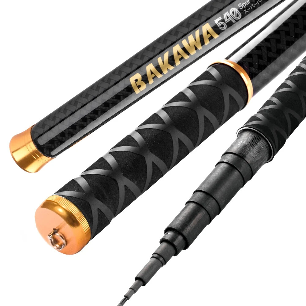 BAKAWA Telescopic Stream Fishing Rod Carp Feed Carbon Fiber Hard Pesca 3.6M-7.2M