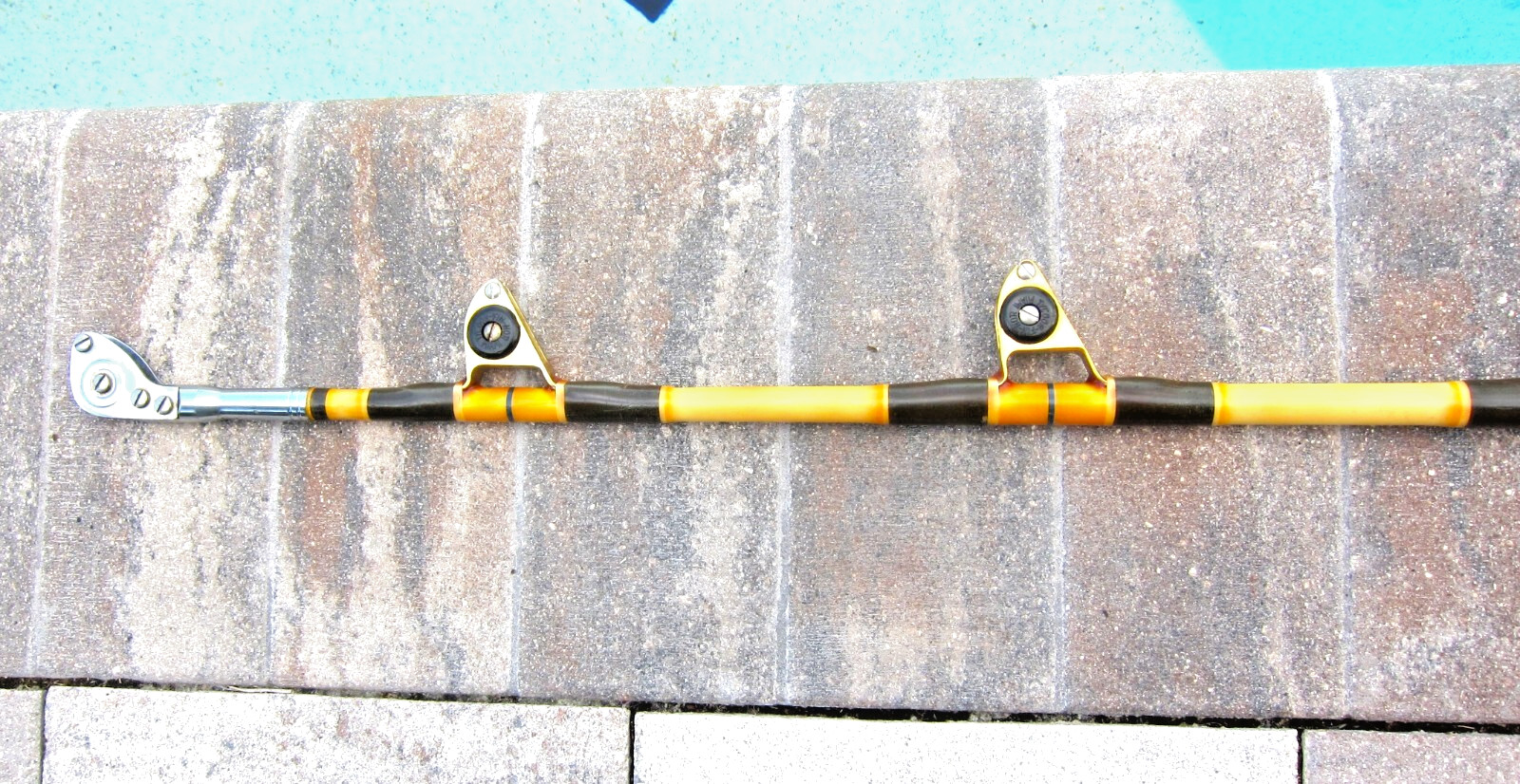 Vintage Custom Big-Game Trolling Rod:TYCOON FIN-NOR Roller Guide:7’5″;200-500lb2