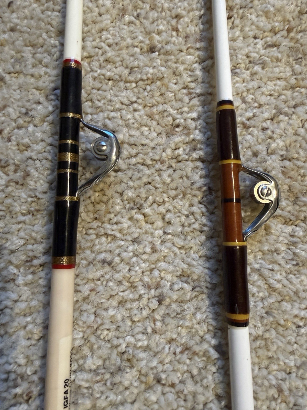 Lot of (2) Big Game Saltwater Rods, Penn International & Fenwick Fenglass