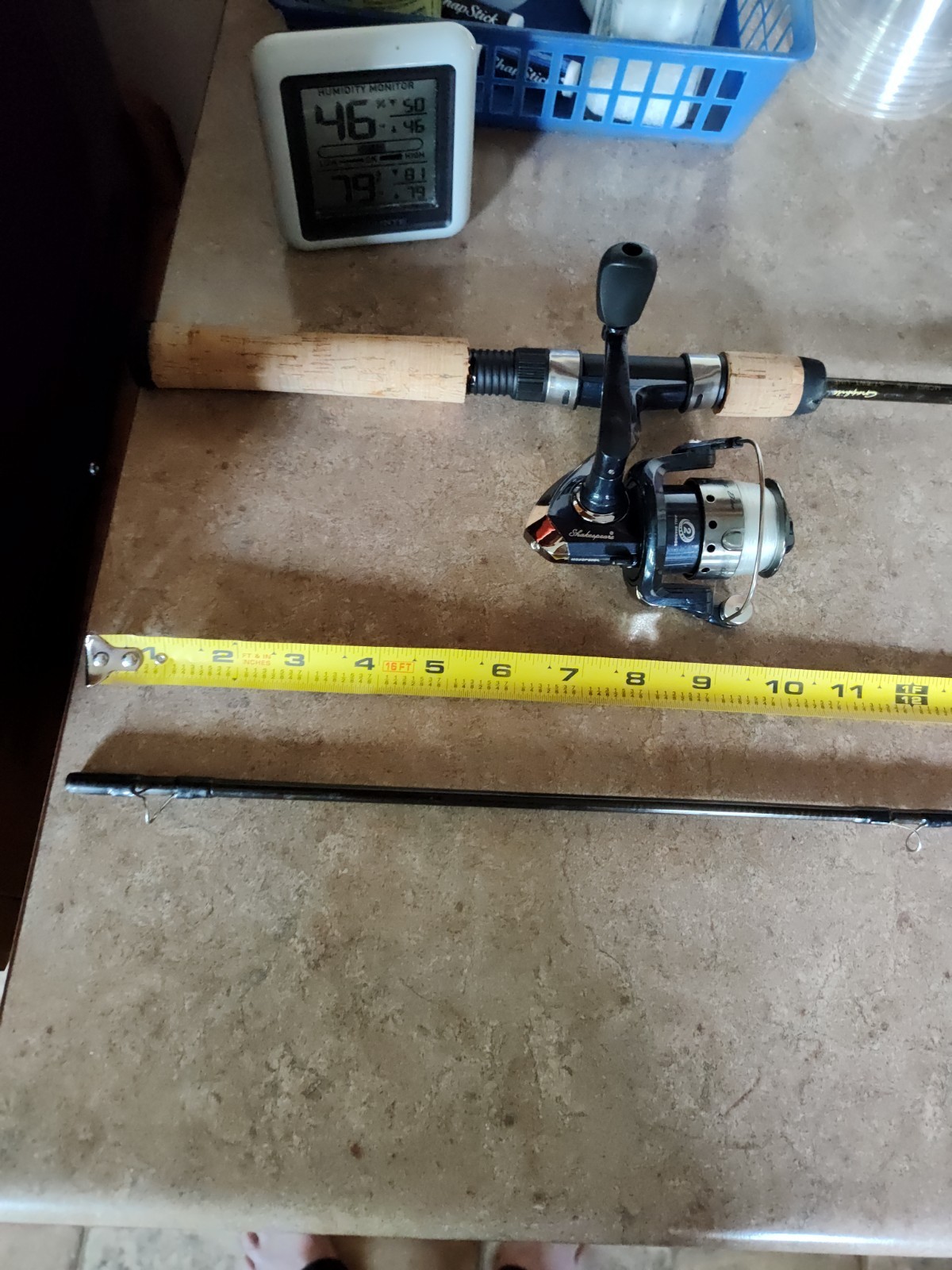 8 Ft 3 Inch Ultra Lite Spinning Rod Combo, Homemade, Custom Made.