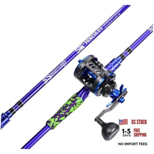 Inshore Saltwater Fishing Rods Combo, 7-Foot Spinning Rods and Casting Rods