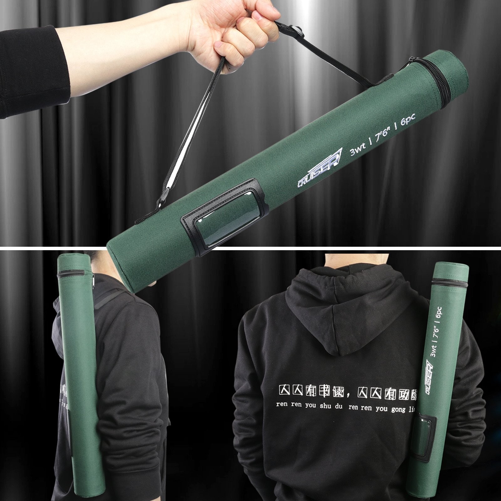 M MAXIMUMCATCH Cruiser Fly Fishing Rod 3wt 7’6″ 6pc IM10 Carbon Green