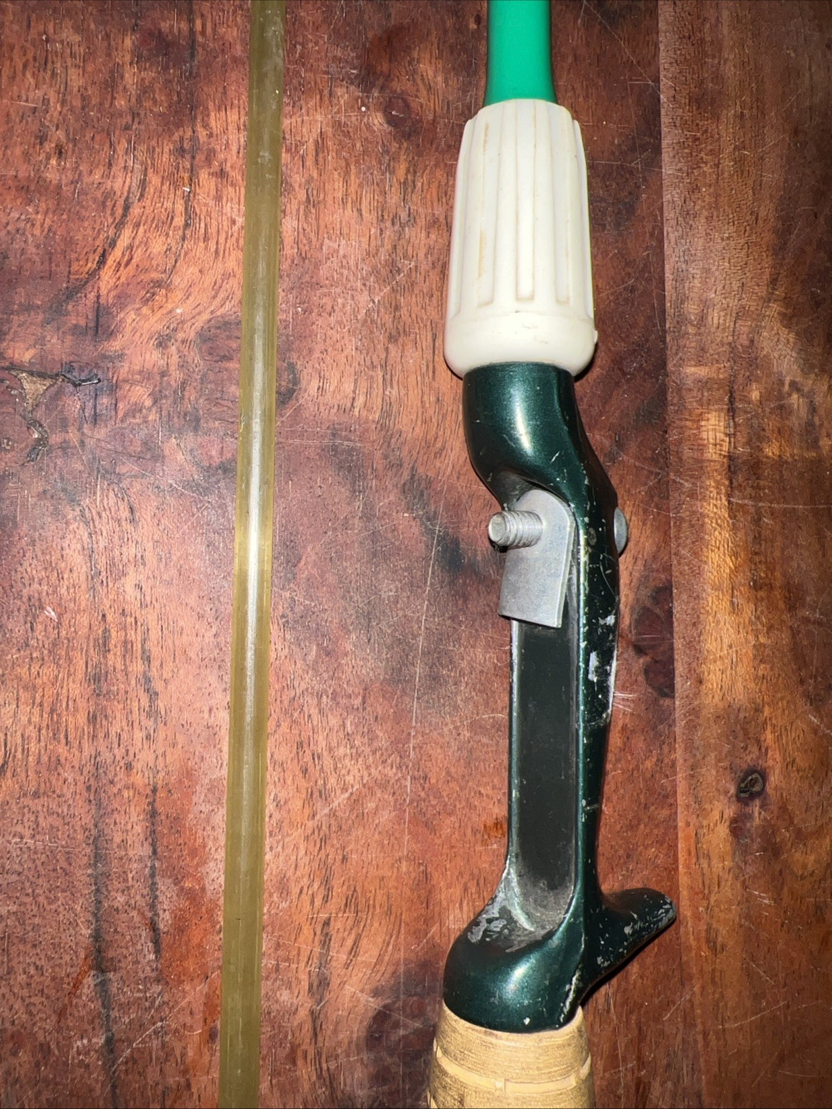 Vintage Water King Bait Casting Clear Fiberglass Rod w/ Rubber Grip 5’10” 2pc