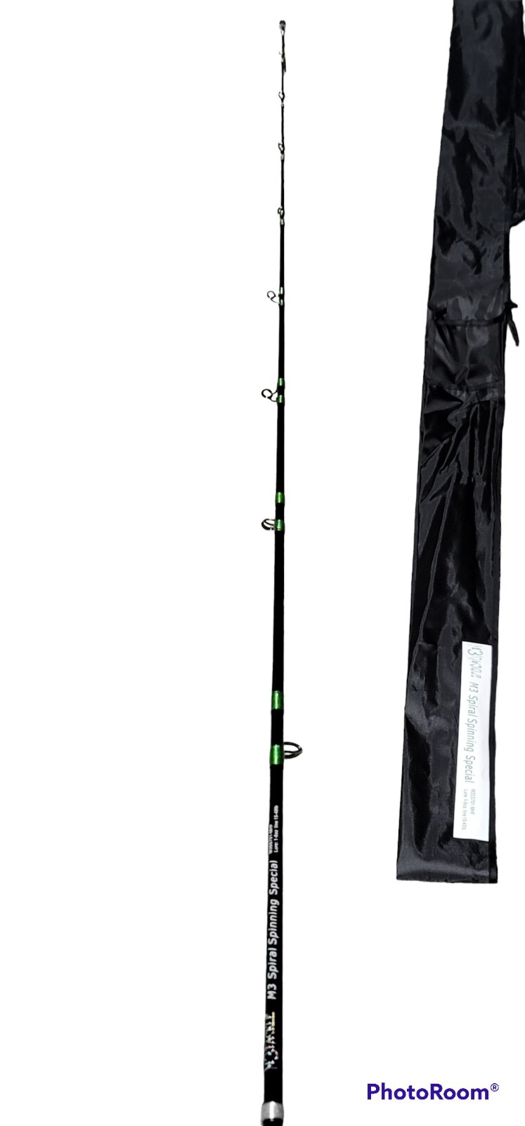 7′ Spiral Wrap Spinning Fishing Rod 1-6oz MHF 15-40lb Line ONLY ROD LIKE IT OUT!