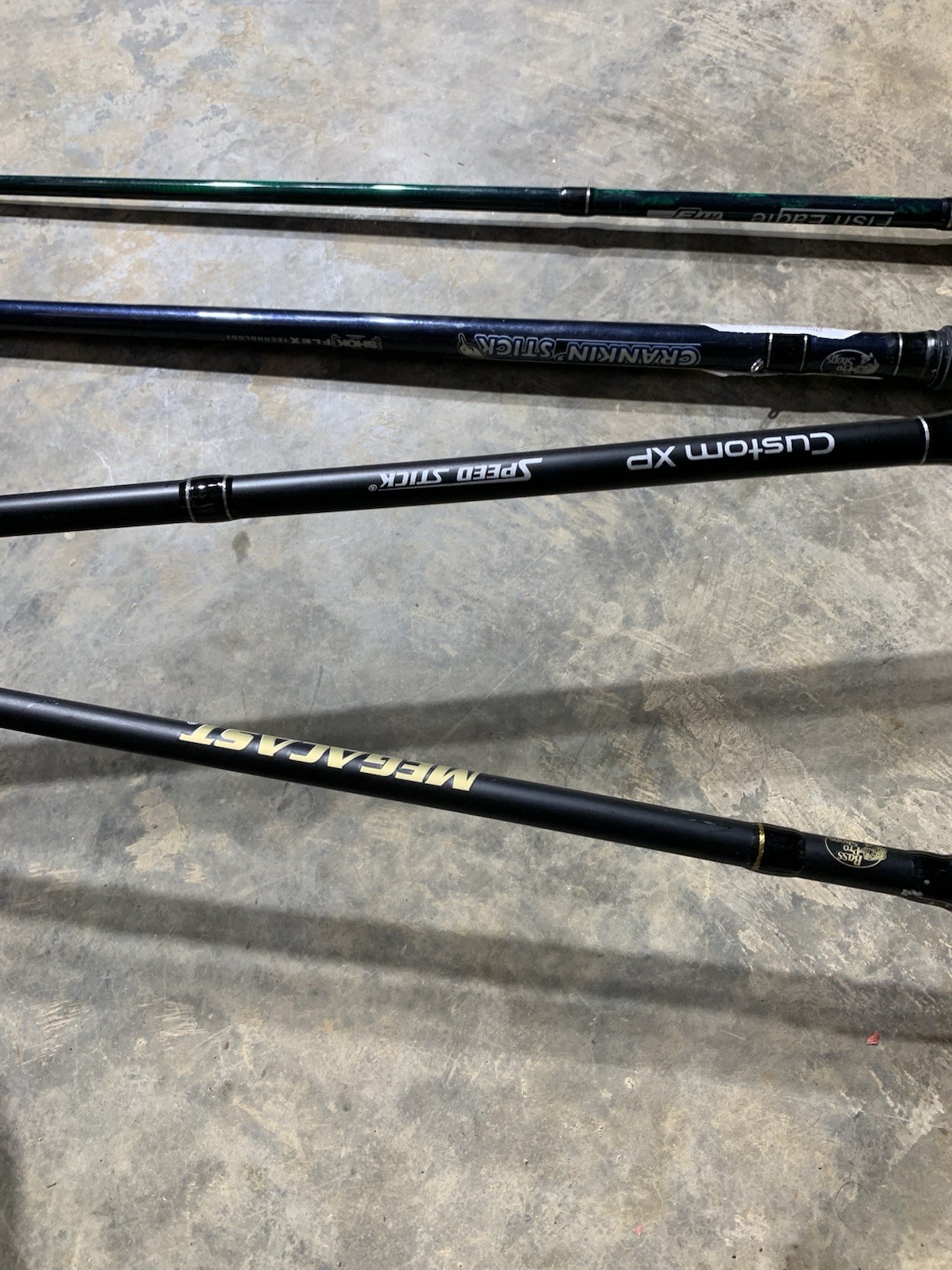 LOT OF 10 BASS PRO SHOP, Lews, FISHING RODS (BROKEN)