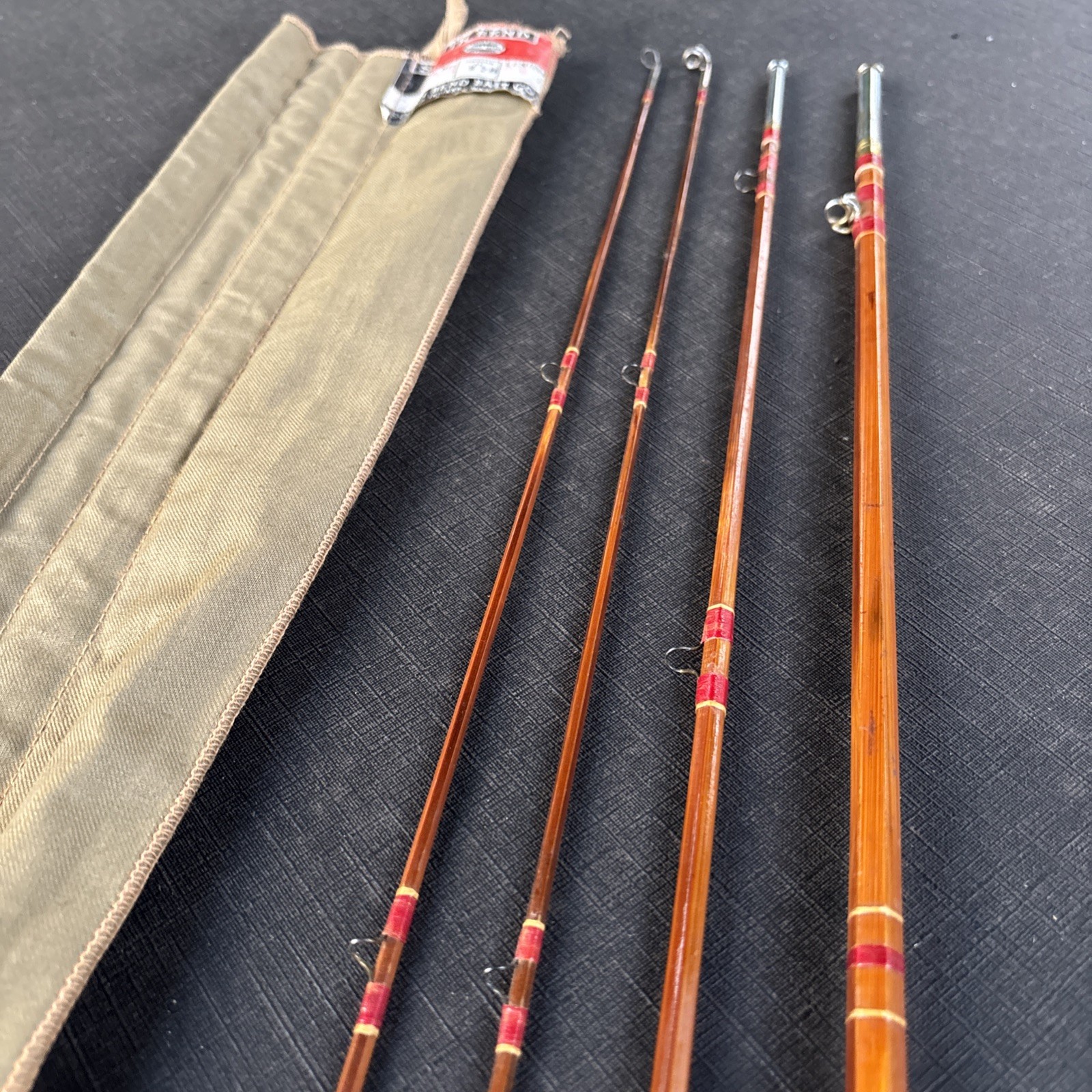 Vintage South Bend 346 Bamboo Fly Rod 8 1/2’ HDH or D W/ Sock