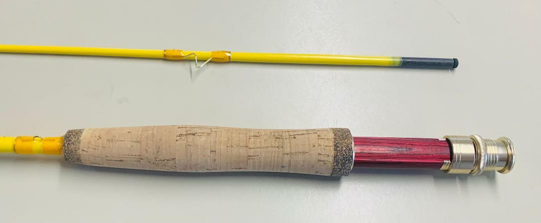 EAGLE CLAW Featherlight 3 Line Weight Fly Rod, 2 Piece (Yellow, 6′-6″) #FL300-66