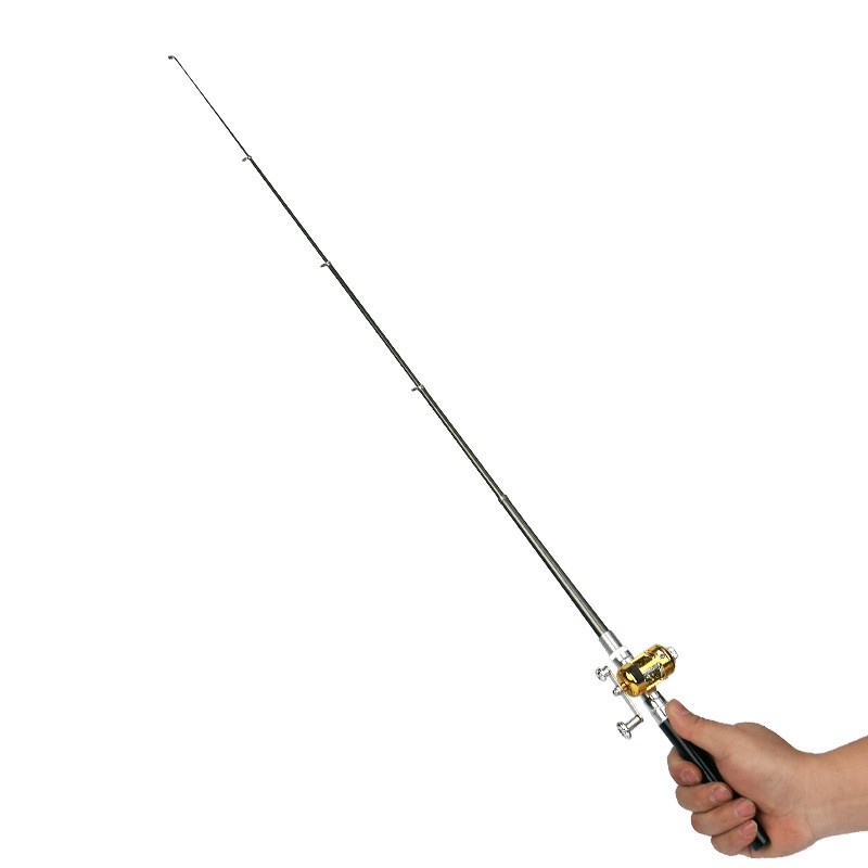 Mini Fishing Rod Portable Pocket Fish Pen Shape Aluminum Alloy Fishing Rod Pole