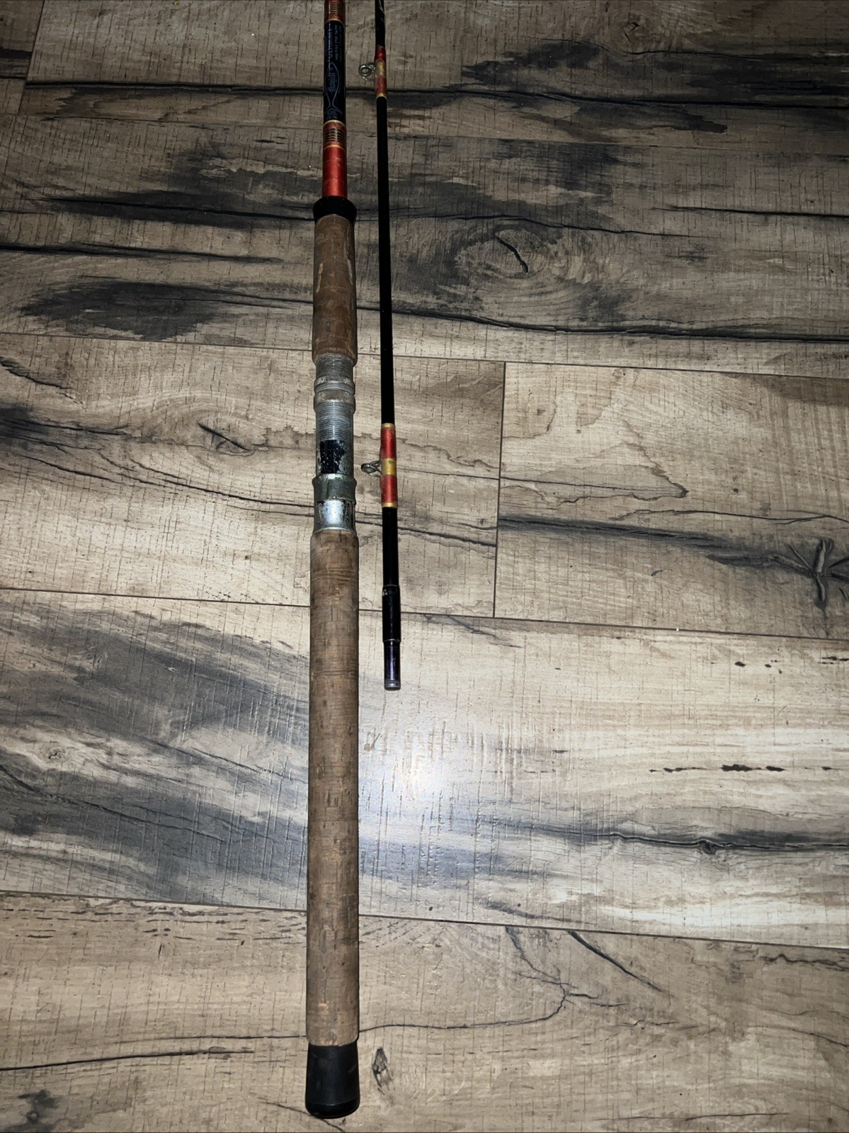 Vintage HARNELL 830 2pc Fishing Rod With Cork Handle 7’6” USA 20lb Line