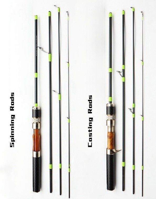 Fishing Rod Spinning Casting Rods Lure Carbon Fiber Ultra Light Fast Action Pole