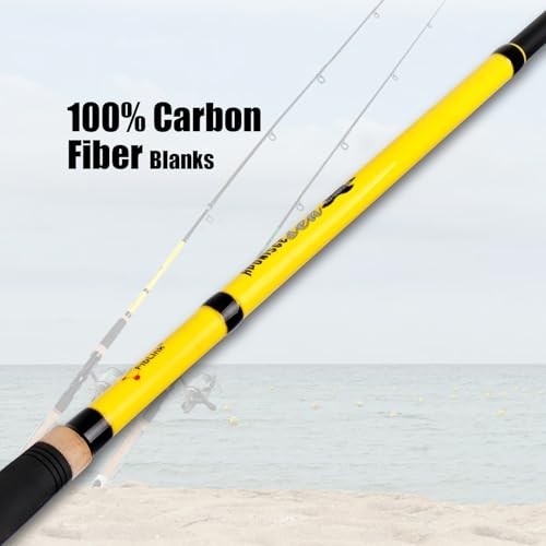 Carbon Fiber Travel Fishing Rod – 2/3/4-Piece, Cork Handles, 10-15 Feet, Spinnin