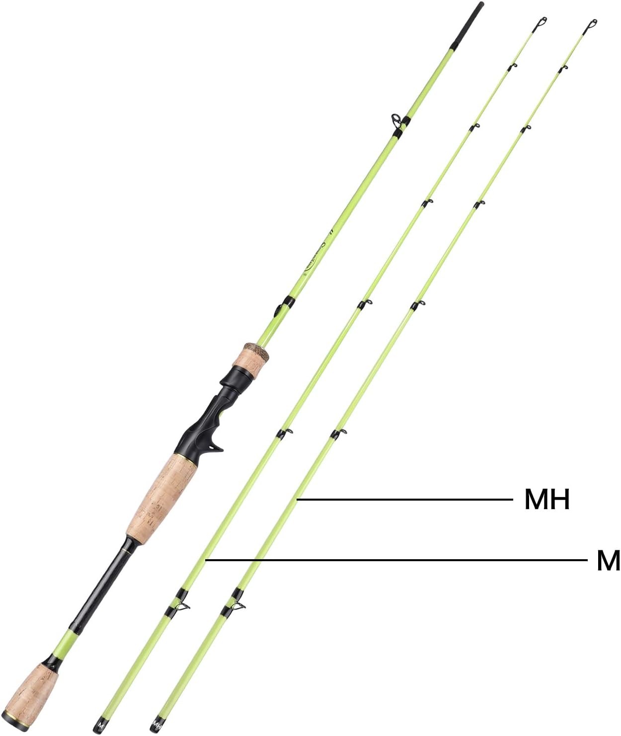 Sougayilang Fishing Rod, 2Pc Casting Rod Spinning Rod for Freshwater Tourname…