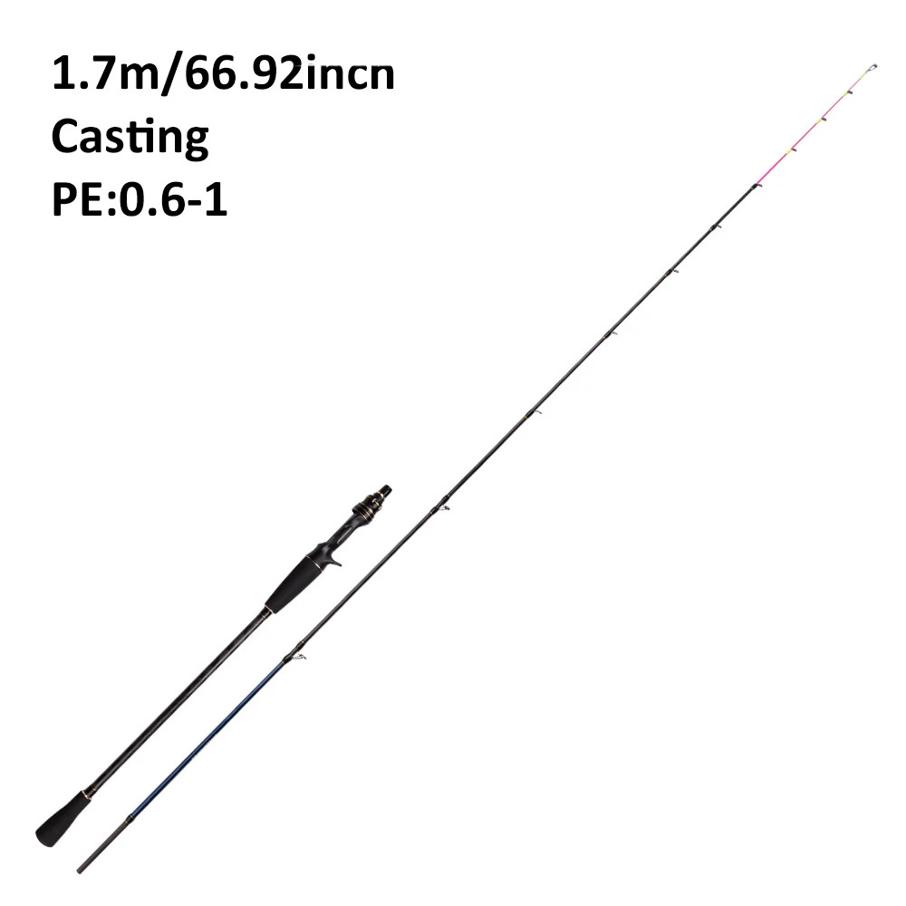 Casting Jigging Rod 1.7M 1.75M Hard Power Jigging Rod Powerful Titanium Tip Rod