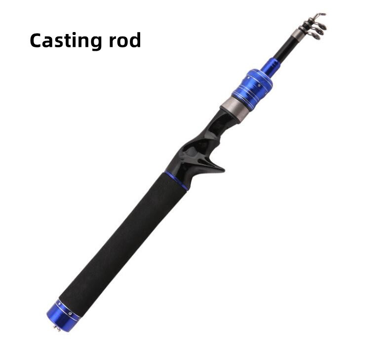 Power Telescopic Rock Fishing Rod 1.5M-2.4M Carbon Fiber Spinning Fishing Poles