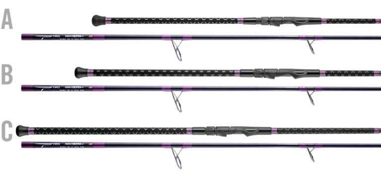 1 NEW TFO Purple Haze 10′ 6″ M 2 Piece 3/4 – 4 oz. Surf Rod PHS 1064-2 FREE SHIP