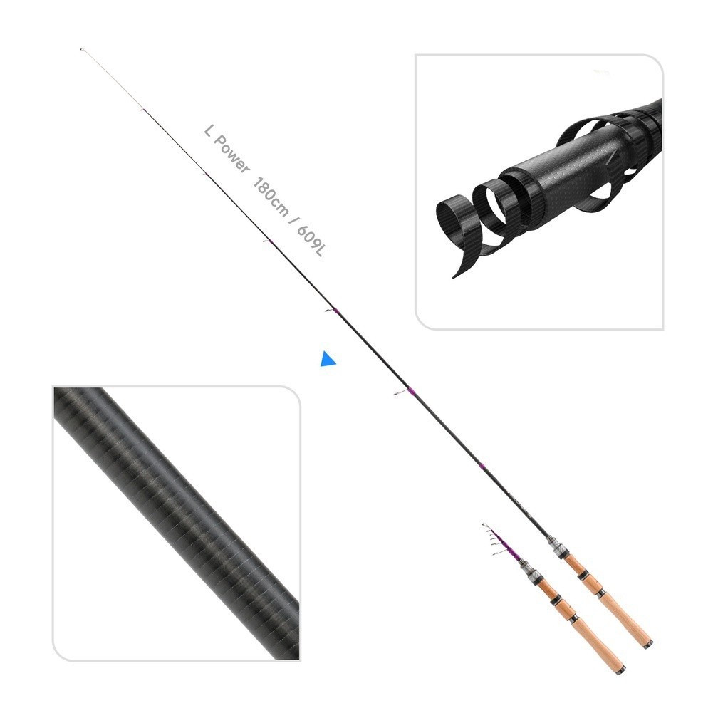 Fishing Rod 1.8M L Action for BFS Titanium Tip Carbon Material Solid Wood Grip