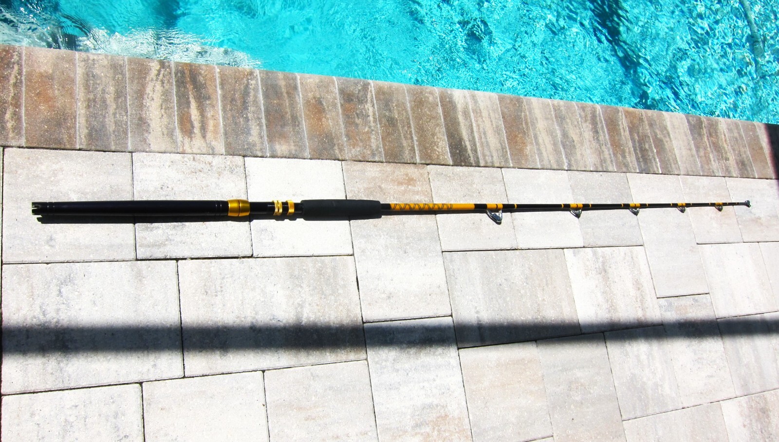 Vintage Custom Trolling Rod: AFTCO Roller Guides/Tip & Alm Butt: 6’10”; 25-50lb!
