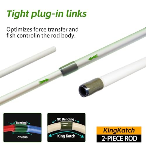 6’0″ Medium Power Spinning Fishing Rod – Carbon-Fiberglass Composite Rod