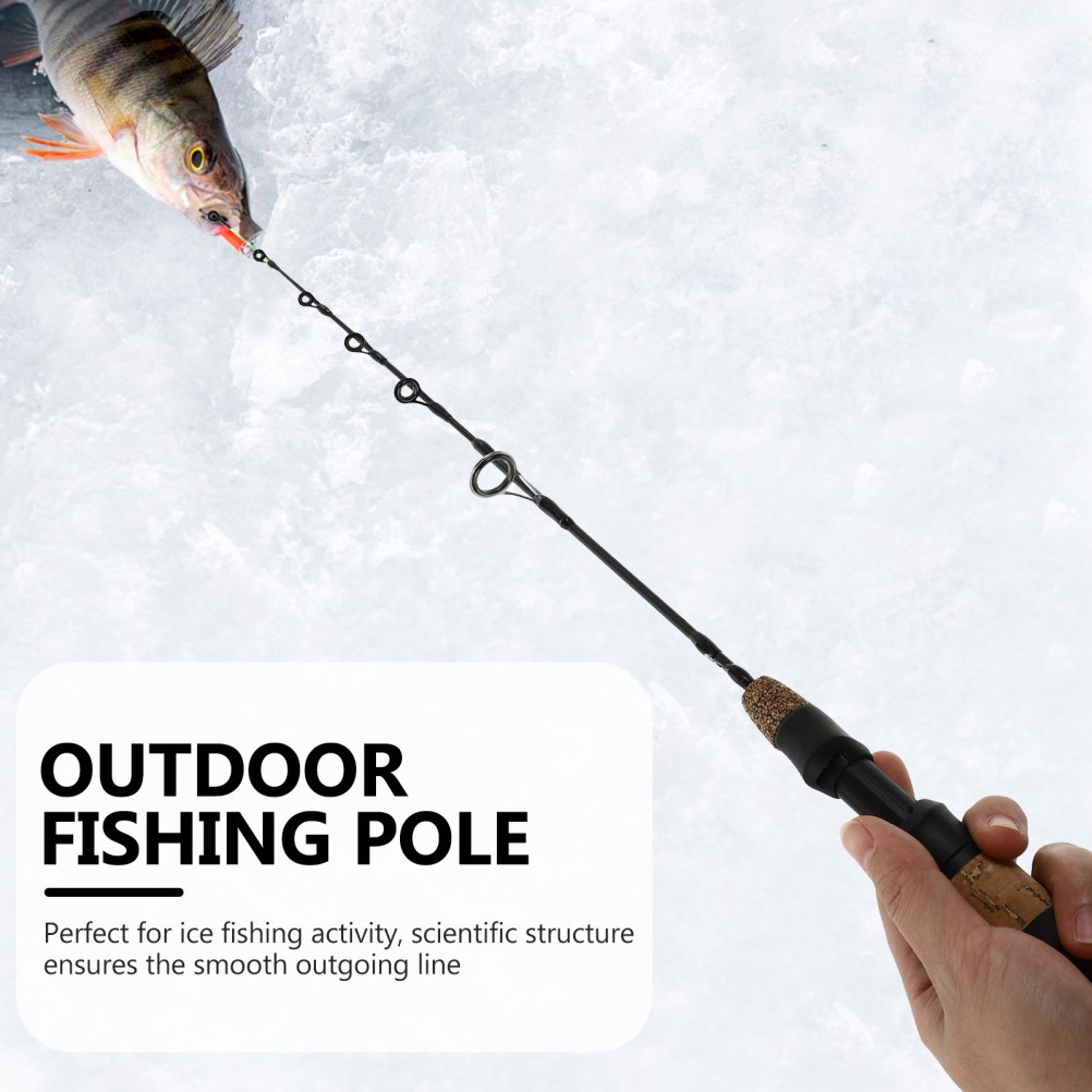 1Pc Double Fishing Rod Ice Fishing Rod for Winter Outdoor Prawn Rod